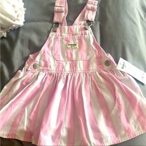 Oshkosh toddler girls pink striped jumper